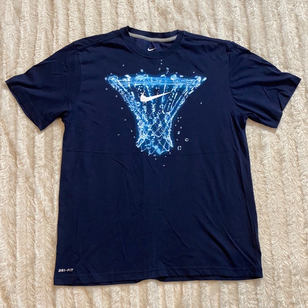 Nike t shirt basketball hoop logo shirt dry fit size large